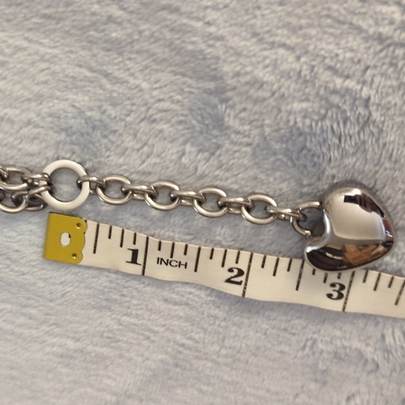 Stainless steel chain link heart necklace - Picture 4 of 4
